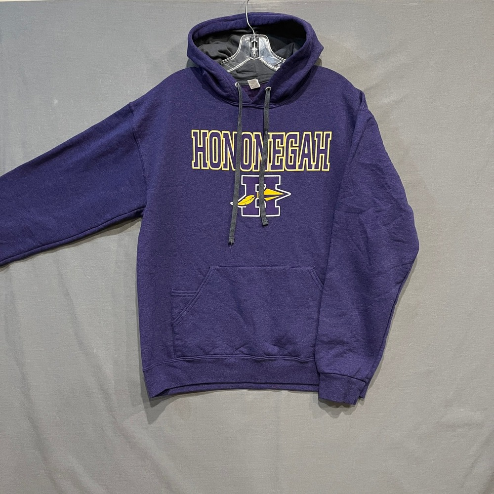 Hononegah High School Indians Hoodie Mens Medium Purple Hooded Sweatshirt